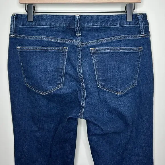 GAP Low Rise Long & Lean Jeans Size 29 / 8R Dark Indigo Bootcut - Picture 7 of 10